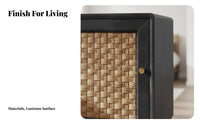 Rattan Drawer Nightstand Modern Minimalist design Household Furniture for Bedroom