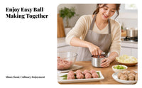 Easy to Clean Hand Press Meatball Mold Smooth Metal Cylindrical Meatball Mold Small Size