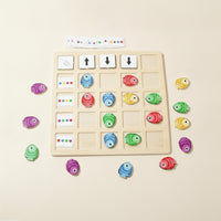 Educational Direction Matching Game Learning Color Matching Puzzle Preschool Wooden Reasoning Board Cognitive for Preschoolers, Kids, Toddlers, Classroom, Homeschool, Playroom