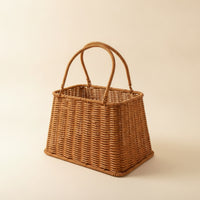Woven Storage Basket with Handles Hand-Carry for Gift Presentation