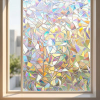 Window Film Privacy for Frosted Window Film Effect, Abstract Window Stickers for Home Office, Extra Wide 120x300cm Window Frosting Film, PVC