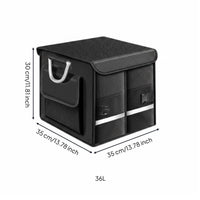 Trunk Storage Box Large Capacity Foldable Car Organizer Multi-Compartment