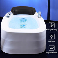 Multifunctional Acrylic Surfing Foot Bath Basin with Massage and Colorful Light, EU Plug