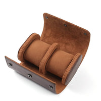 Watch Travel Case Leather Watch Box with Snap Closure for Journeyers