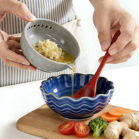 Garlic Grater Bowl Handmade Kitchenware Compact