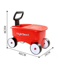 Push Cart Rideplay Vehicle Easy to Clean Push Toy with Handle for Young Children, Playroom