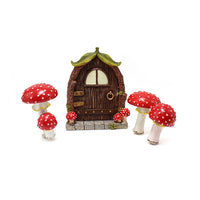 American Country Style Resin Mushroom Garden Ornament for Outdoor Decor