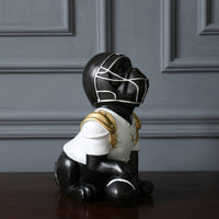 Dog Statue with Football Polished Decor Long-Lasting for Game Room, Entryway