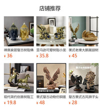 复古美式古风狮子头像树脂工艺品制品摆件玄关办公室酒柜软装装饰