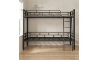 Bunk Bed Frame Space-Saving Metal Bunk Bed Compact Furniture for Students, Teens, Dormitory, Small Apartments, Shared Rooms