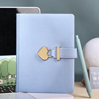 Qihan Creative Trend Journal Notebook with Heart Lock, Gift Box Set