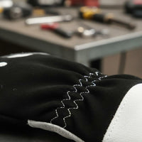 Kevlar Fireproof Thread TIG Joining Metal Gloves Flexible Finger Design Heat Resistant Leather Gloves Soft Lining Long Cuff Work Gauntlets for Welders, Mechanics, Foundry, Workshop, Gardening
