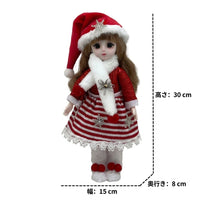 Santa Claus Gift Doll 30cm Christmas Princess Dress-Up Doll For Girls Kids Toy