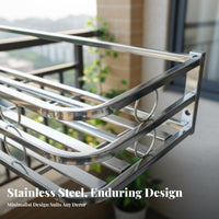 Hanging Railing Planter Space-Saving Flower Pot Shelf Easy Installation for Deck