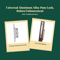Aluminum Alloy Panel Lock, Sliding Panel Security Lock, Adjustable Door Panel Accessory, Easy Installation, Home Office