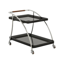 2-Tier Rolling Trolley Transparent Design Mobile Furniture Movable with Casters Vintage Retro-& Aestheticd for Students, Bedroom