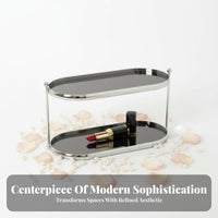 Tiered Acrylic Organizer Space-Saving 2-Tier Shelf Included for Adults, Students
