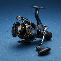 Precise Gearing System European Carp Fishing Reel Left Right Interchangeable Handle Double Drag Fishing Reel Stainless Steel Ball Bearings Fluid Line Release