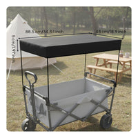 Sun Protection Wagon Canopy Rainproof Camping Wagon Roof for Children