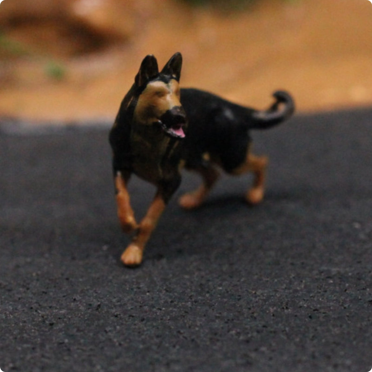 1/64 Scale Dog Figurine Fine Workmanship Mini Dog Model 3D Printed