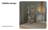 Multi-Tier Rolling Trolley Versatile Side Cabinet Raised Edges for Narrow Gaps