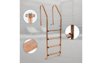 Stainless Steel Pool Ladder Non-Slip Pool Ladder with Handrails No-Embed for Families, Residential Pools, Spas