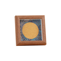 Mini Song Brocade Hard Card Photo Frame, Square 4 Inch, for Calligraphy Display