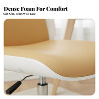 Armless Rolling Computer Chair Ergonomic Backrest for Bedroom, Students, Adults