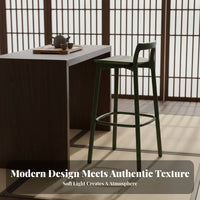 Counter Chair with Backrest Nordic design Bar Stool Stable Base Built-in Footrest for Kitchen Island