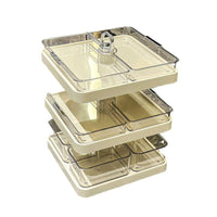 Hot Pot Tray Three-Tier Ingredient Tray with Stand Clear for Families