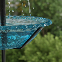 Bird Bath Fountain Portable Bird Bath Feeder Attracts Birds for Yard
