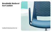 Rolling Desk Chair Certified Safety Gas Lift for Study Room, Students, Creatives