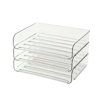 Clear Desk Organizer with Shelves Transparent Acrylic Book Stand Multi-Tier