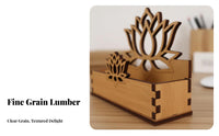 Lotus Flower Desk Organizer Versatile Storage Box for Office