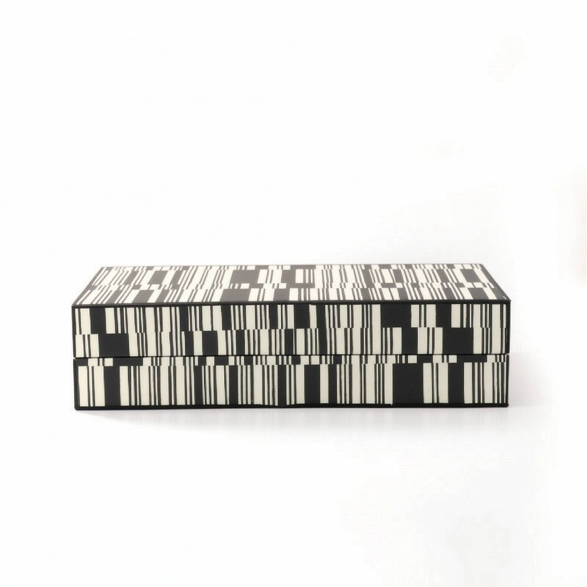 Jewelry Box with Hinged Lid Decorative Striped Jewelry Box Tabletop for Dresser