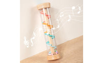 Develops Fine Movement Skills Wooden Rainstick Shaker Lightweight Rain Sound Tube Easy Grip Child-Centered Rainmaker Instrument Polished Rounded Corners for Babies
