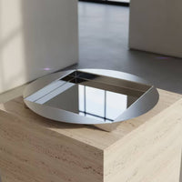 Oval Serving Tray Mirror Finish Mirrored Tray Decorative for Vanity