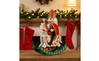 Nutcracker on Rocking Horse Collectible Nutcracker with Rocking Horse Indoor Tabletop Ornament for Mantel