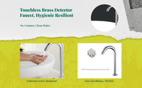 Sturdy Brass Touchless Infrared Bathroom Faucet