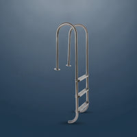 Three-Rung Pool Ladder Stainless Steel Pool Ladder with Handrails No-Holes Required for Backyard