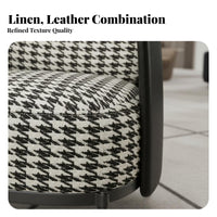 Houndstooth Armchair architectural design Upholstered Accent Chair Stylish Design Wide Seat for Business Owners, Adults, spa