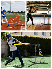 Customizable Baseball Batting Tee Stand for Practice, Portable Indoor Outdoor