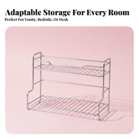 2-Tier Cosmetic Shelf adaptable 2-Tier Organizer Multifunctional for Desktop