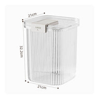 Moisture-Proof Rice Storage Container Flip-Top Lid Large Rice Container Stackable Design for Kitchen