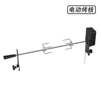 跨境不锈钢电动烧烤支自动旋转烤羊腿烤鸡支架电动烧烤叉烤鸡叉子