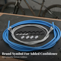 Bike Derailleur Wire Set Galvanized Steel Center Cycle Derailleur Wire Set Effortless Function Rust Resistant