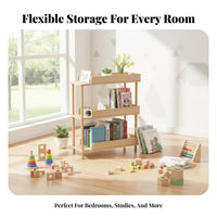 Fabric pouch book rack Space-Saving Storage Rack Childchild-suitable Design for children