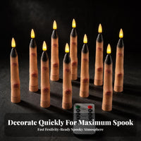 10 Pieces Realistic Digit-shapedShaped | Slender Tapered Body, Spooky, for Halloween