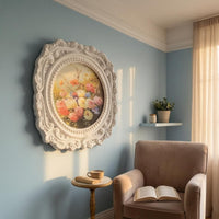 Round Opening Photo Frame Decorative Ornate Square Photo Frame Clear View