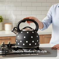 2.5L Whistling Kettle Multi-Cooktop Compatible Boiling Tea Kettle Loud Whistle Kitchenware for Office